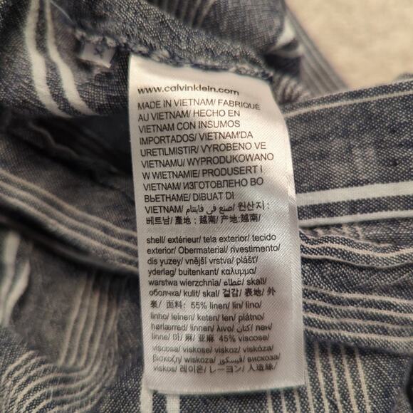 Calvin Klein Cropped Wide Leg Linen Pants, EUC, 8 - Picture 5 of 5